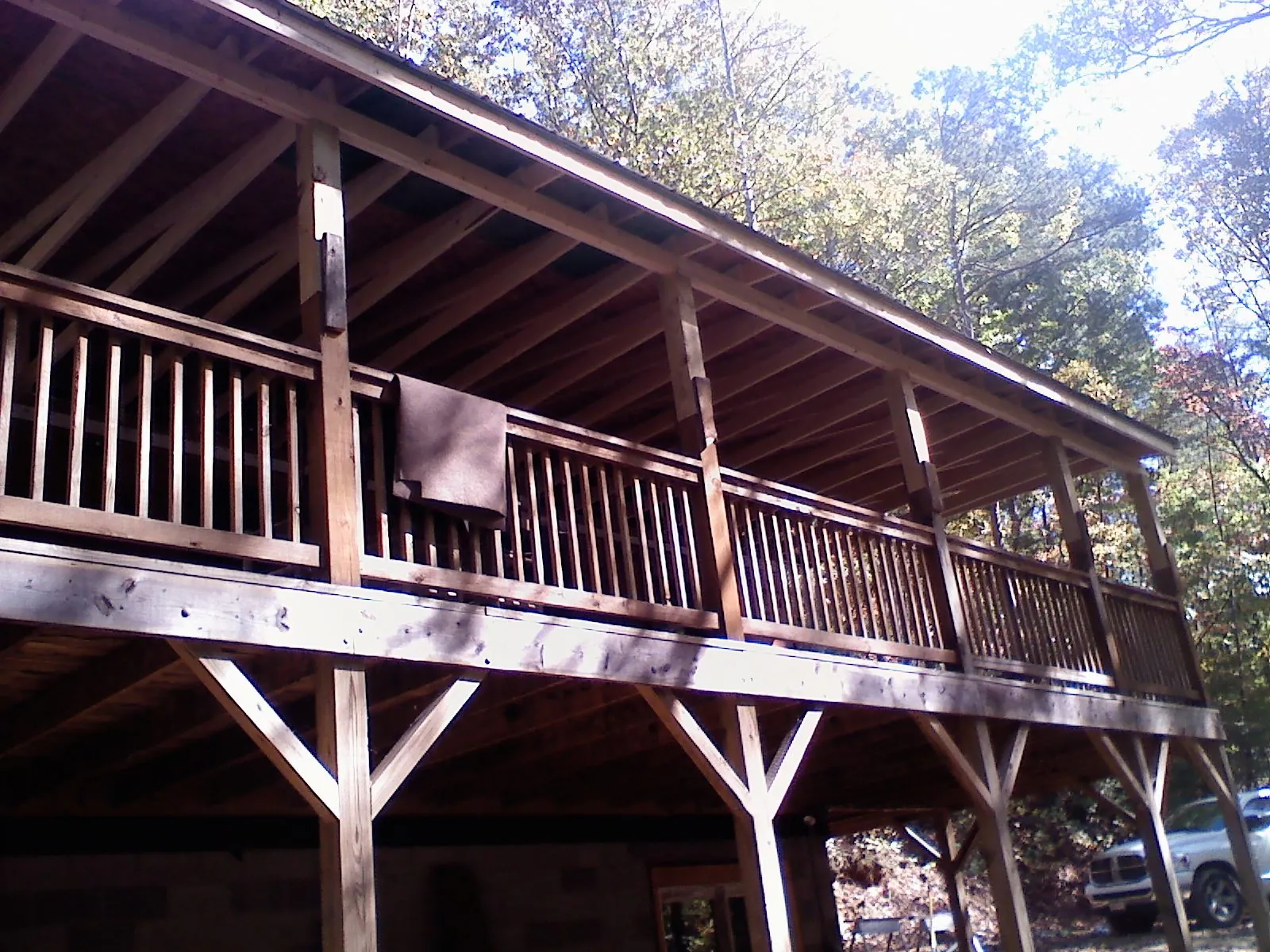 Timber framing under a new elevated porch and deck — Roof Leak Repair in Gravel Switch by Roofing Brothers